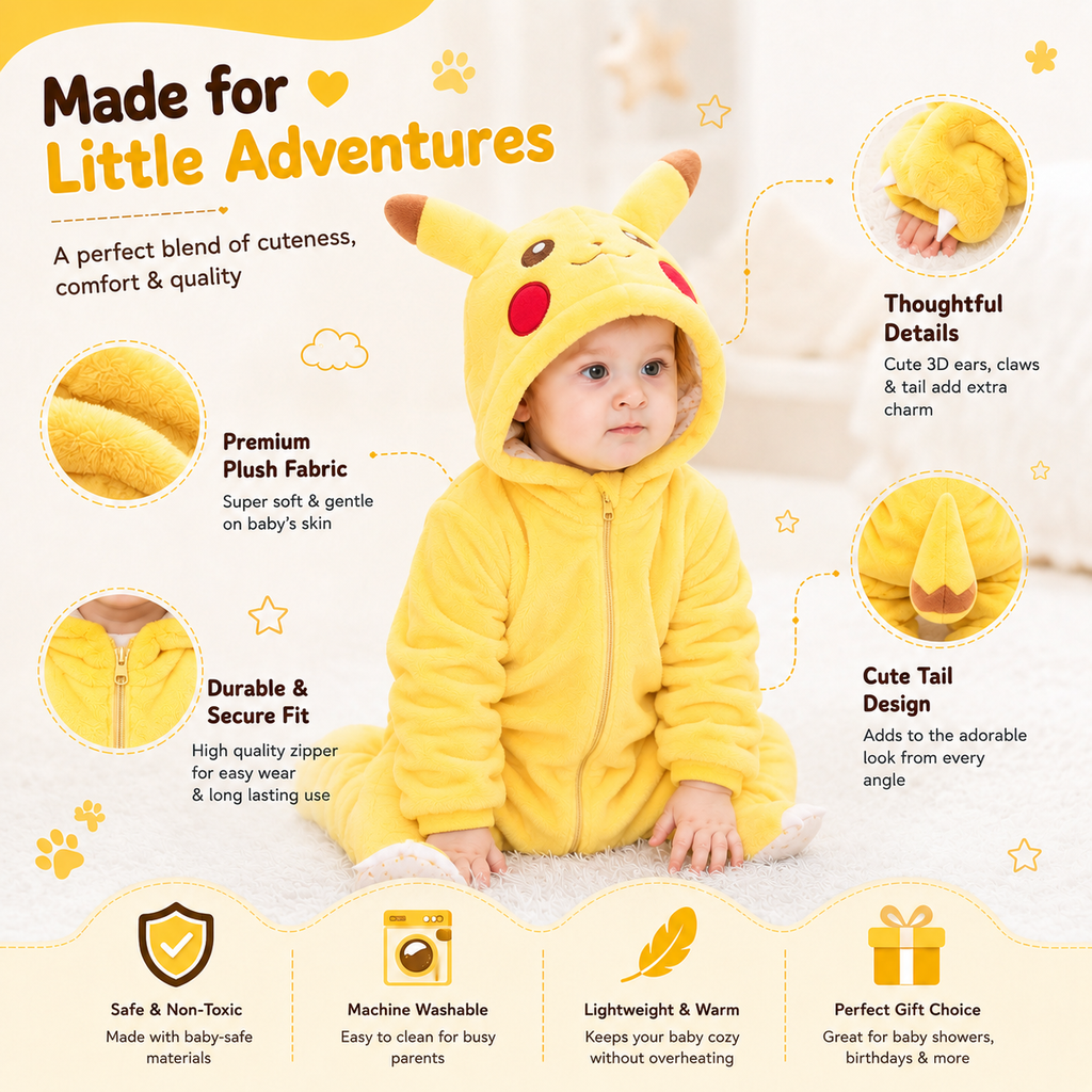 Pikachu Baby Jumpsuit