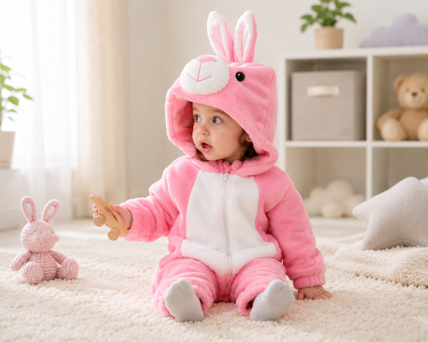 Bunny Plush Baby Jumpsuit