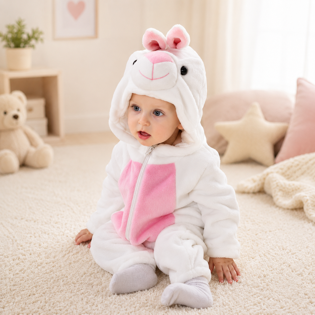 Rabbit Plush Baby Jumpsuit